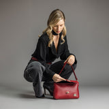 Cavalinho Muse Leather Handbag SKU 18300556.15 #color_burgundy