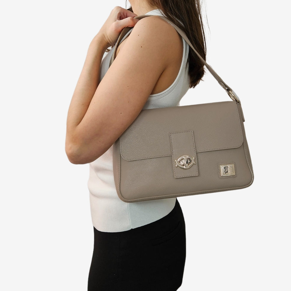 Cavalinho Muse Leather Handbag SKU 18300556.31 #color_lightsand, beige, black