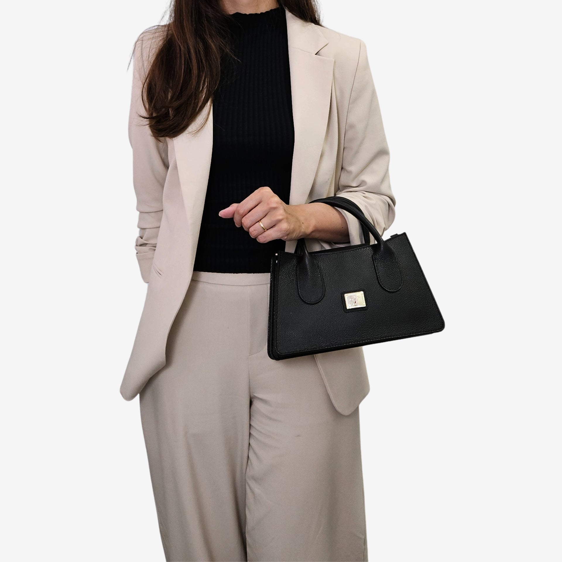 Cavalinho Muse Small Black Leather Handbag SKU 18300558.01 #color_black