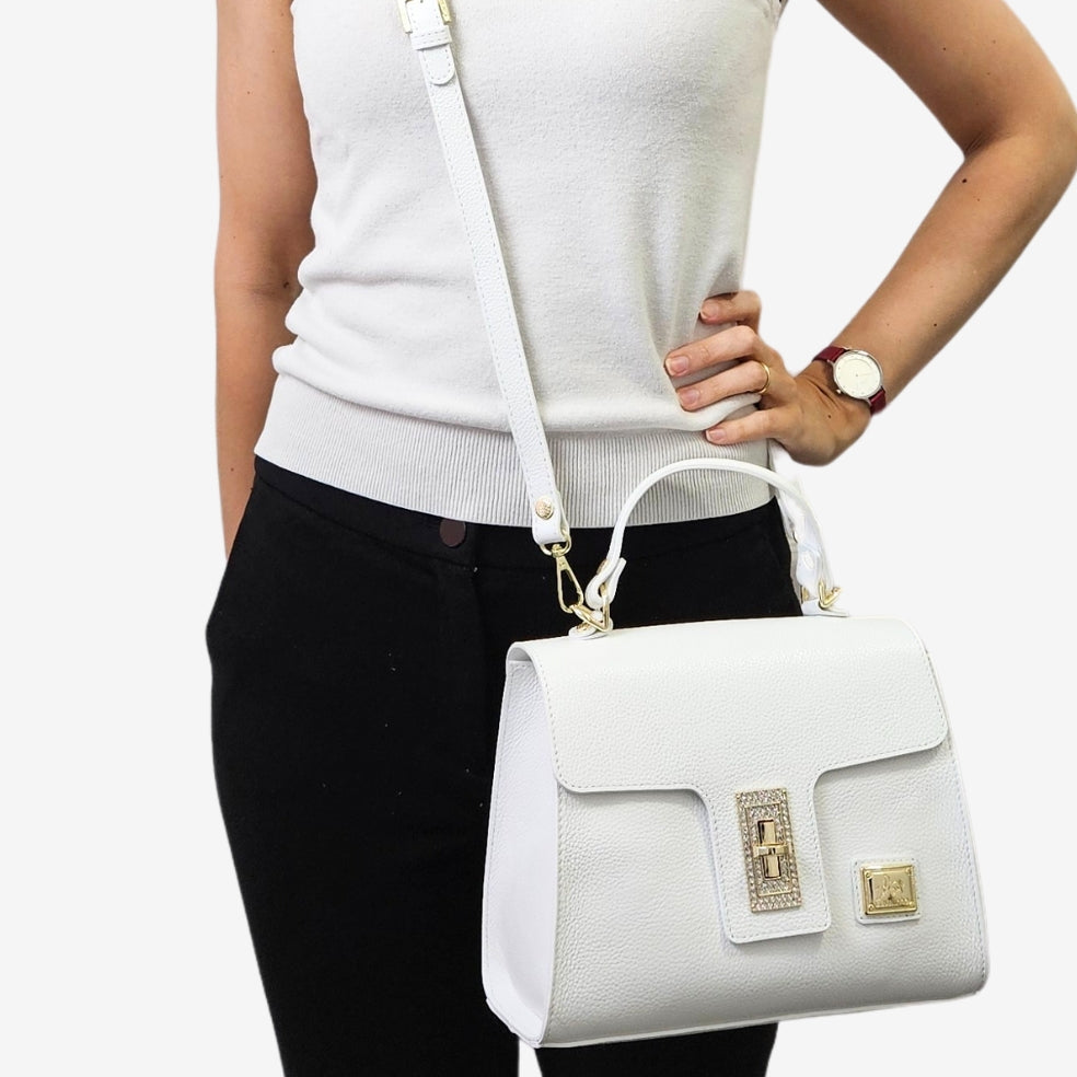 Cavalinho Muse Leather Handbag SKU 18300559.06 #color_white