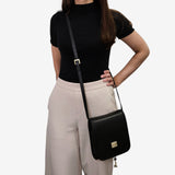 Cavalinho Muse Black Small Leather Crossbody Bag SKU 18300560.01 #color_black