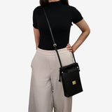 Cavalinho Muse Black Small Leather Crossbody Bag SKU 18300561.01 #color_black