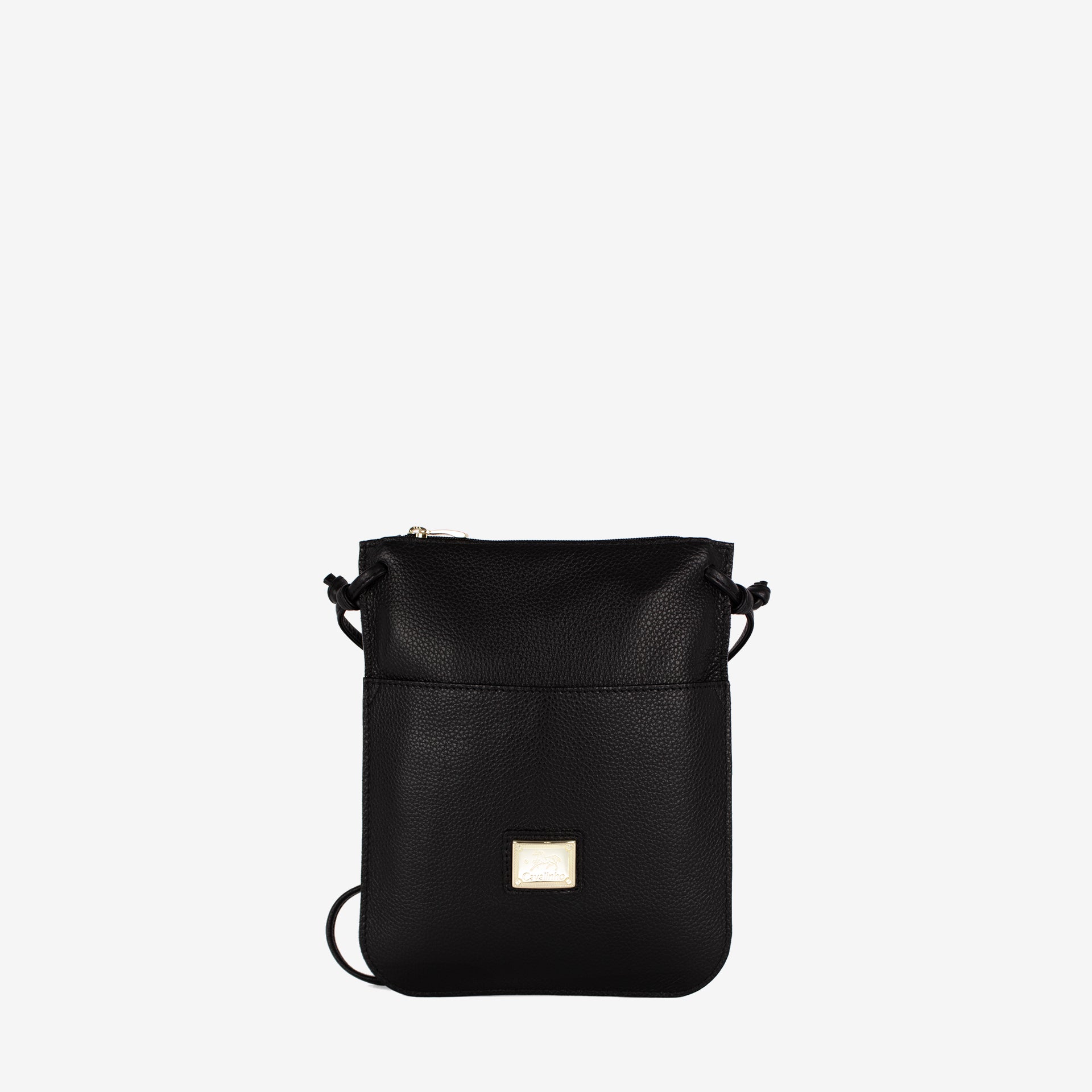 Cavalinho Muse Black Small Leather Crossbody Bag SKU 18300564.01 #color_black