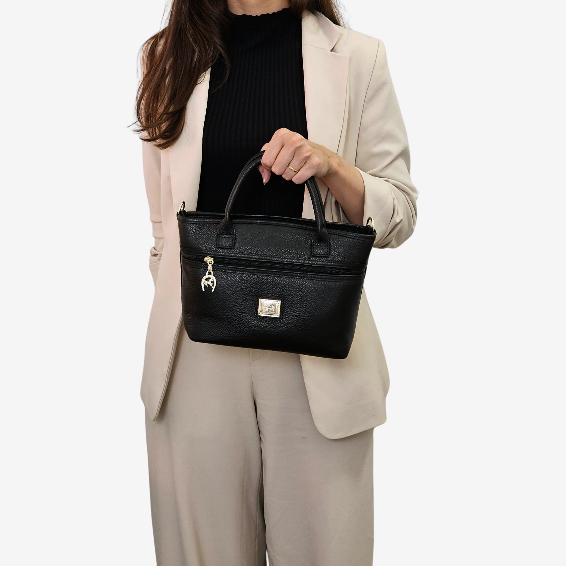 Cavalinho Muse Black Mini Leather Handbag SKU 18300572.01 #color_black