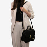 Cavalinho Muse Black Leather Handbag for Women with Gold Accents SKU 18300600.01 #color_black
