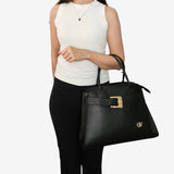 Cavalinho Muse Black Leather Designer Handbag SKU 18300633.01 #color_black