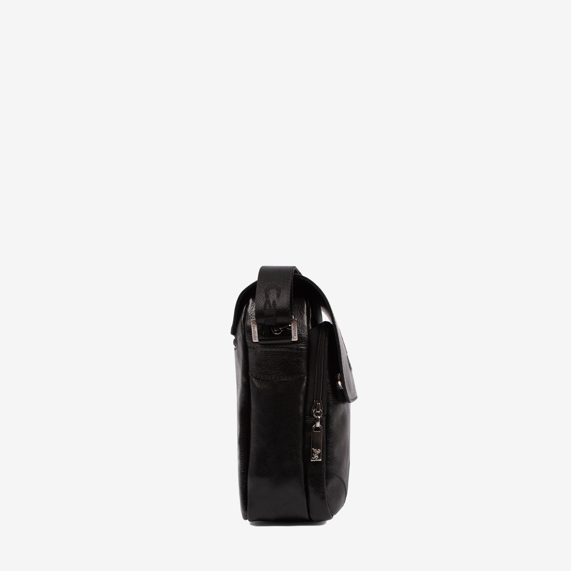 Cavalinho Gentleman Black Leather Traveler Crossbody Bag SKU 18320092.01 #color_black