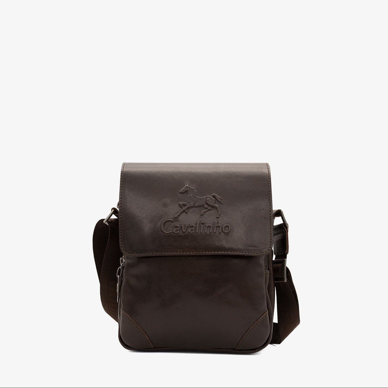 Cavalinho Gentleman Brown Leather Traveler Crossbody Bag SKU 18320092.02 #color_brown
