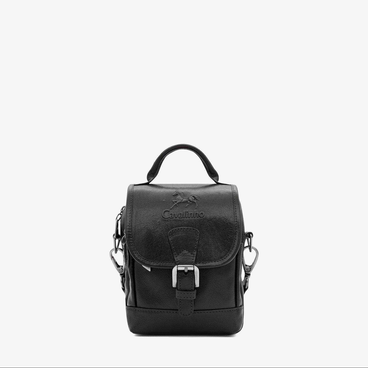 Cavalinho Gentleman Leather Traveler Crossbody Bag SKU 18320241.01 #color_black