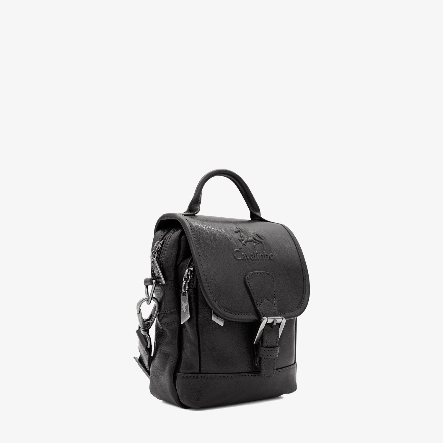 Cavalinho Gentleman Leather Traveler Crossbody Bag SKU 18320241.01 #color_black