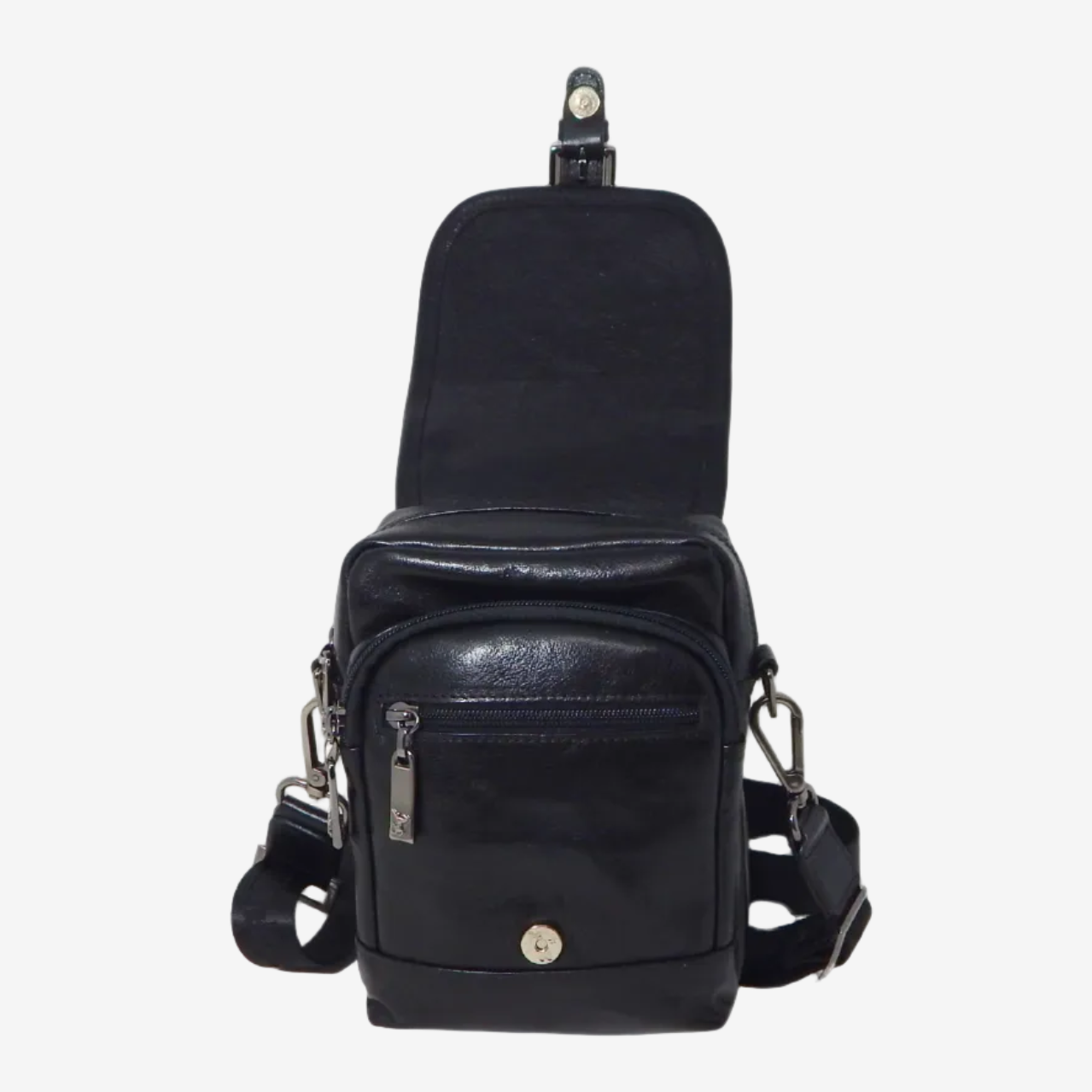 Cavalinho Gentleman Leather Traveler Crossbody Bag SKU 18320241.01 #color_black