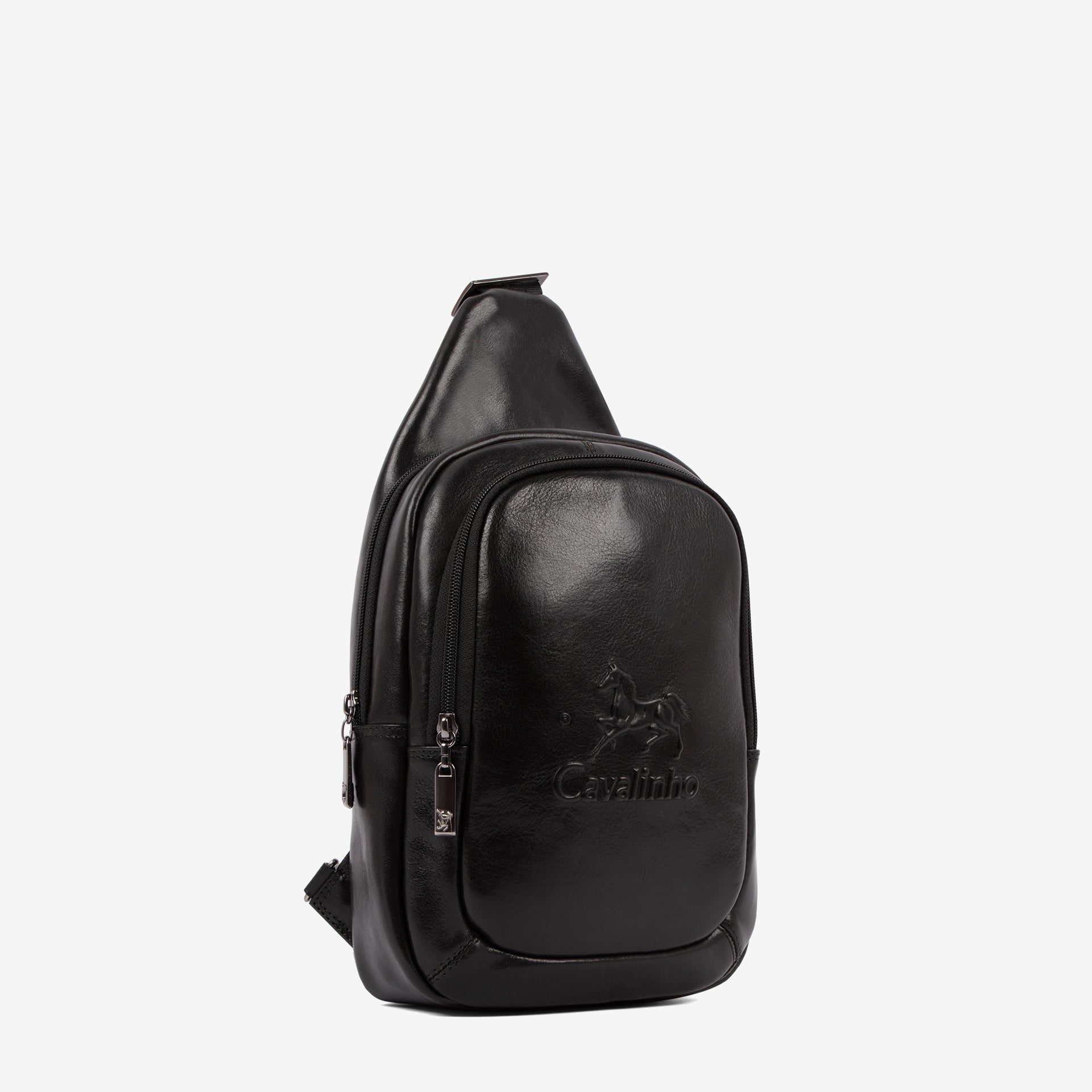 Gentleman Black Leather Sling Bag SKU 18320416.01 #color_black