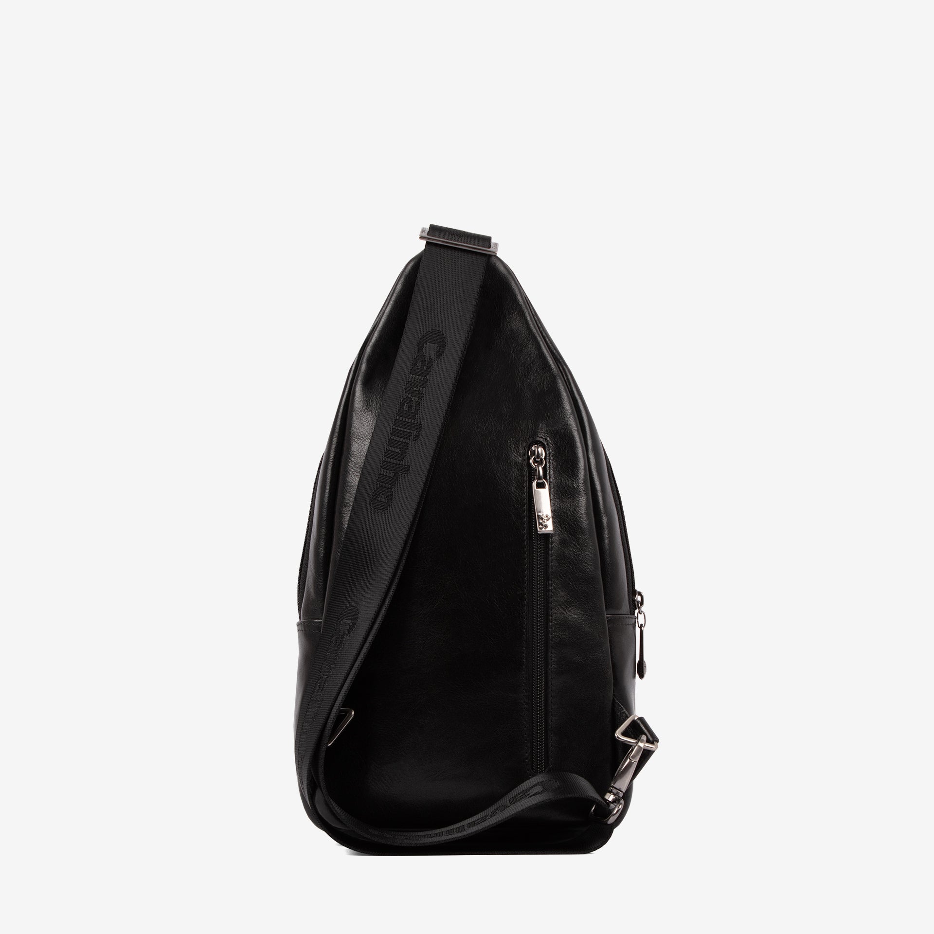 Gentleman Black Leather Sling Bag SKU 18320416.01 #color_black