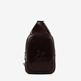 Gentleman Brown Leather Sling Bag SKU 18320416.02 #color_brown