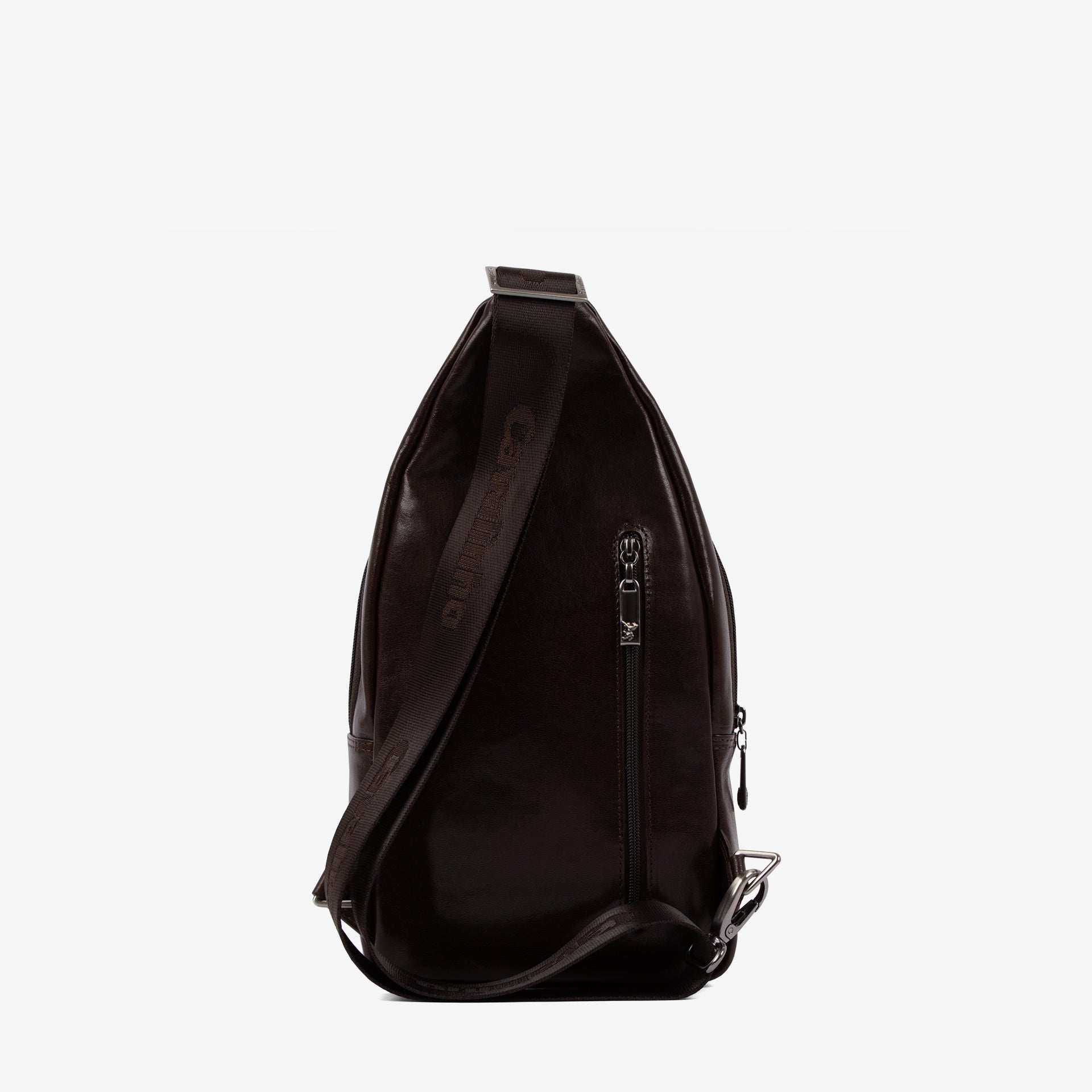 Gentleman Brown Leather Sling Bag SKU 18320416.02 #color_brown