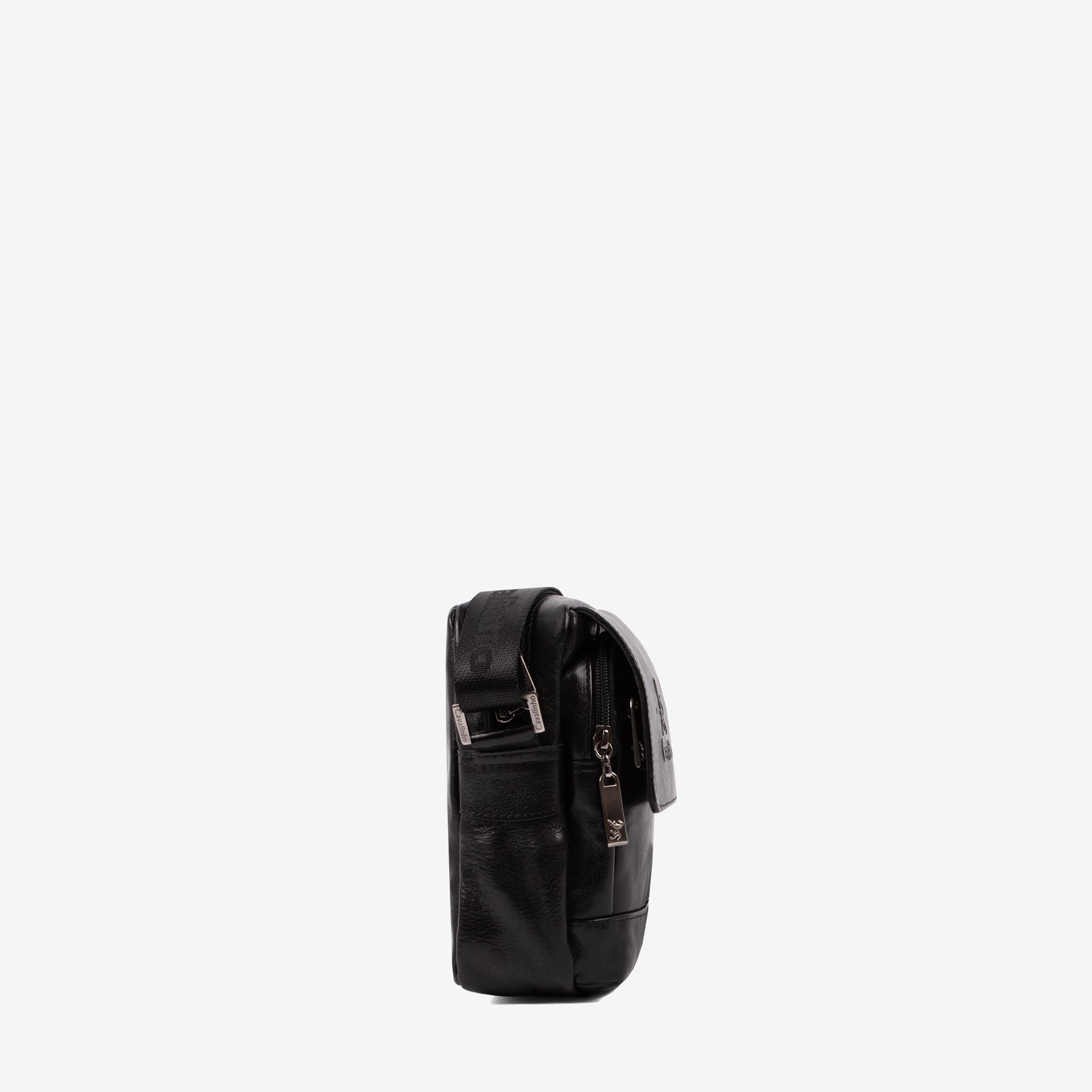 Cavalinho Gentleman Black Leather Traveler Crossbody Bag SKU 18320488.01 #color_black