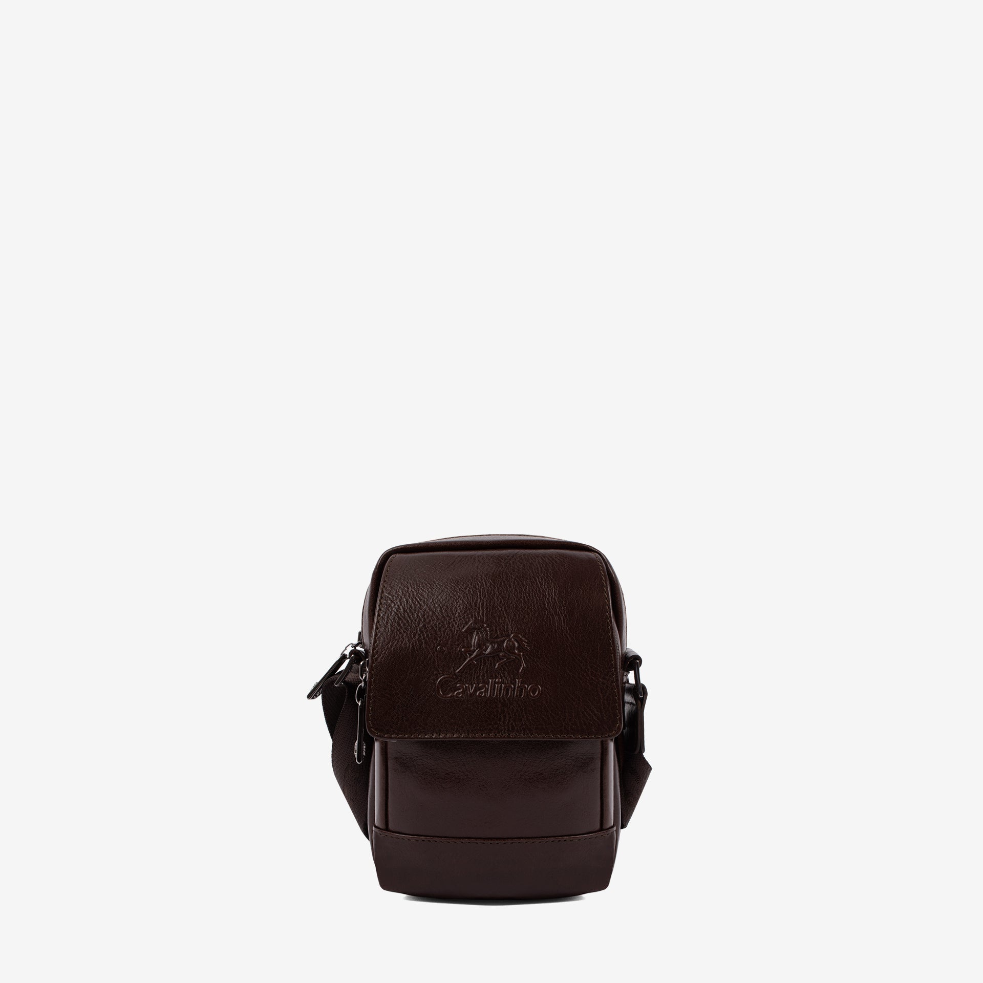 Cavalinho Gentleman Brown Leather Traveler Crossbody Bag SKU 18320488.02 #color_brown