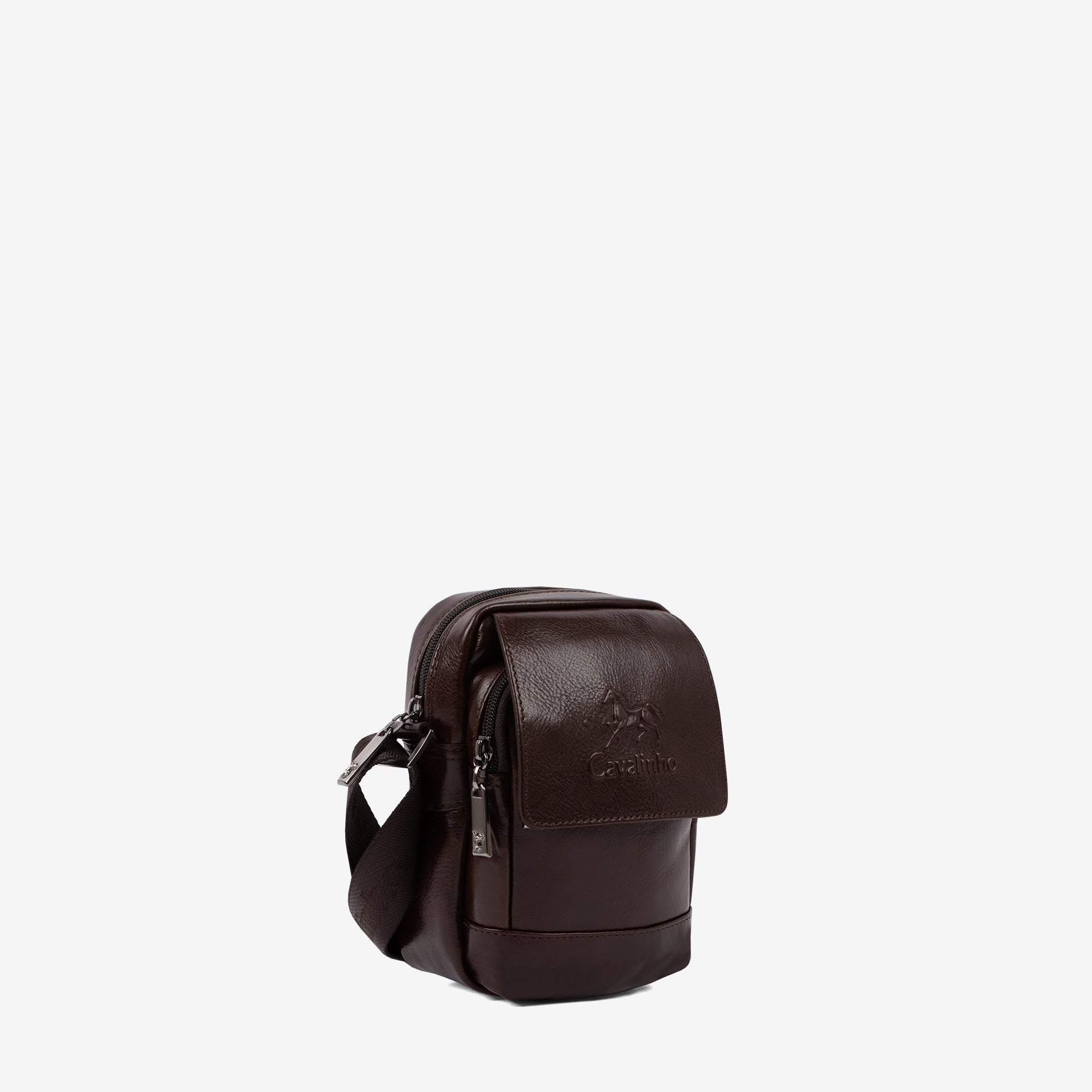 Cavalinho Gentleman Brown Leather Traveler Crossbody Bag SKU 18320488.02 #color_brown