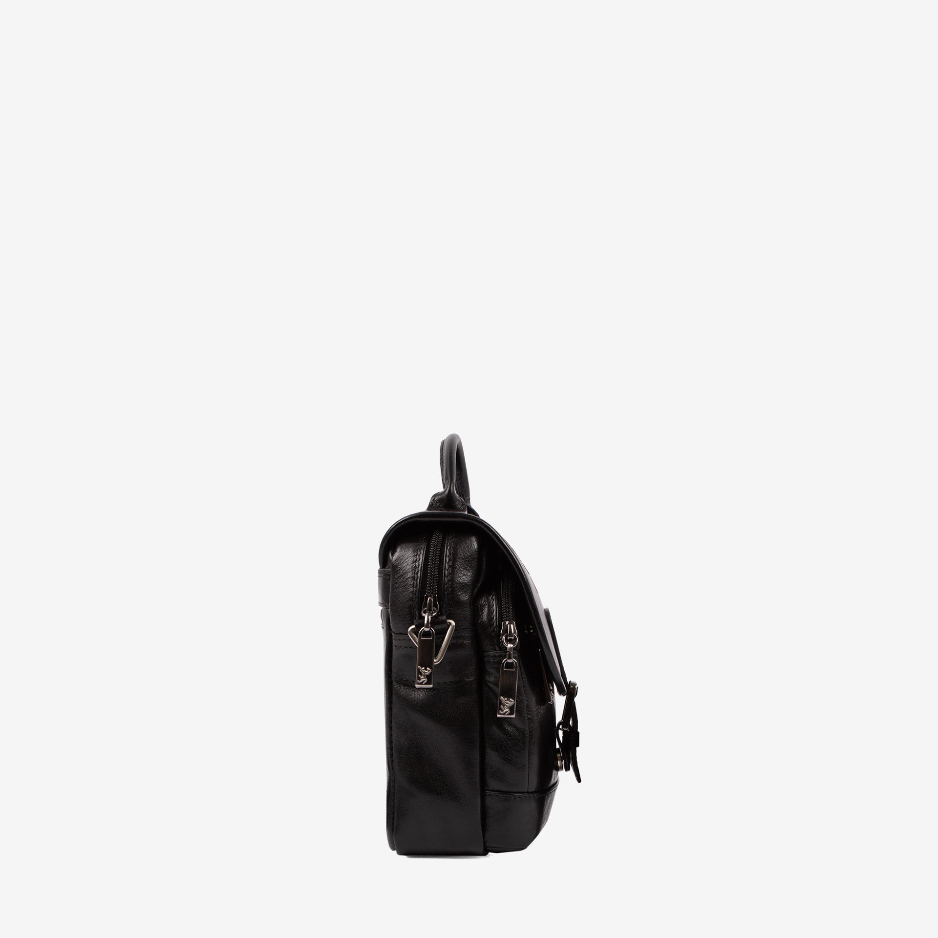 Cavalinho Gentleman Black Leather Traveler Crossbody Handbag SKU 18320590.01 #color_black