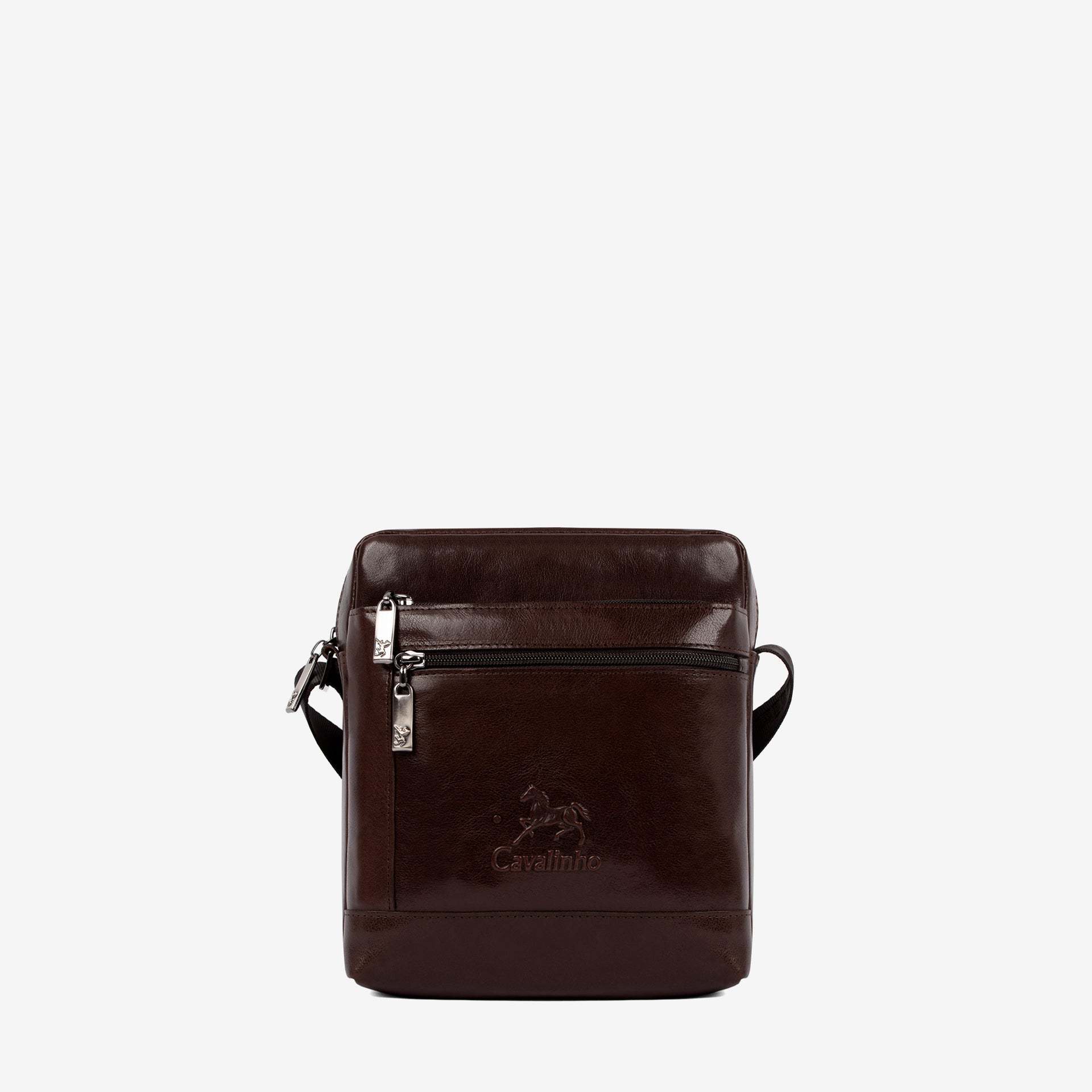 Cavalinho Gentleman Brown Leather Traveler Crossbody Bag SKU 18320632.02 #color_brown