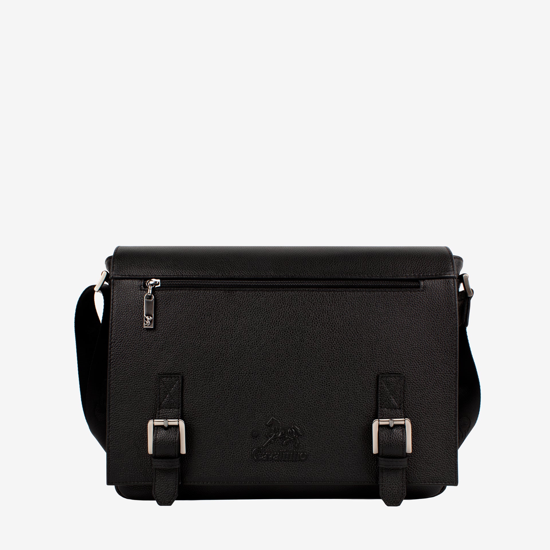 Cavalinho El Cavaleiro Black Leather Messenger Bag SKU 18330065.01 #color_black