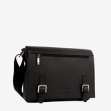 Cavalinho El Cavaleiro Black Leather Messenger Bag SKU 18330065.01 #color_black