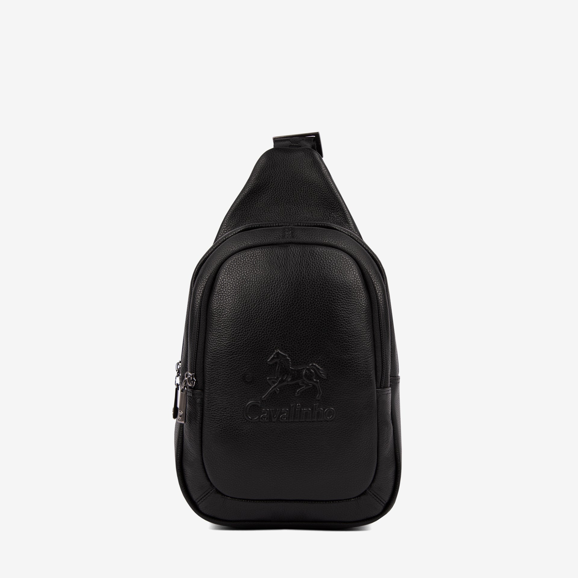 Cavalinho El Cavaleiro Black Leather Sling Bag for Men SKU 18330416.01 #color_black