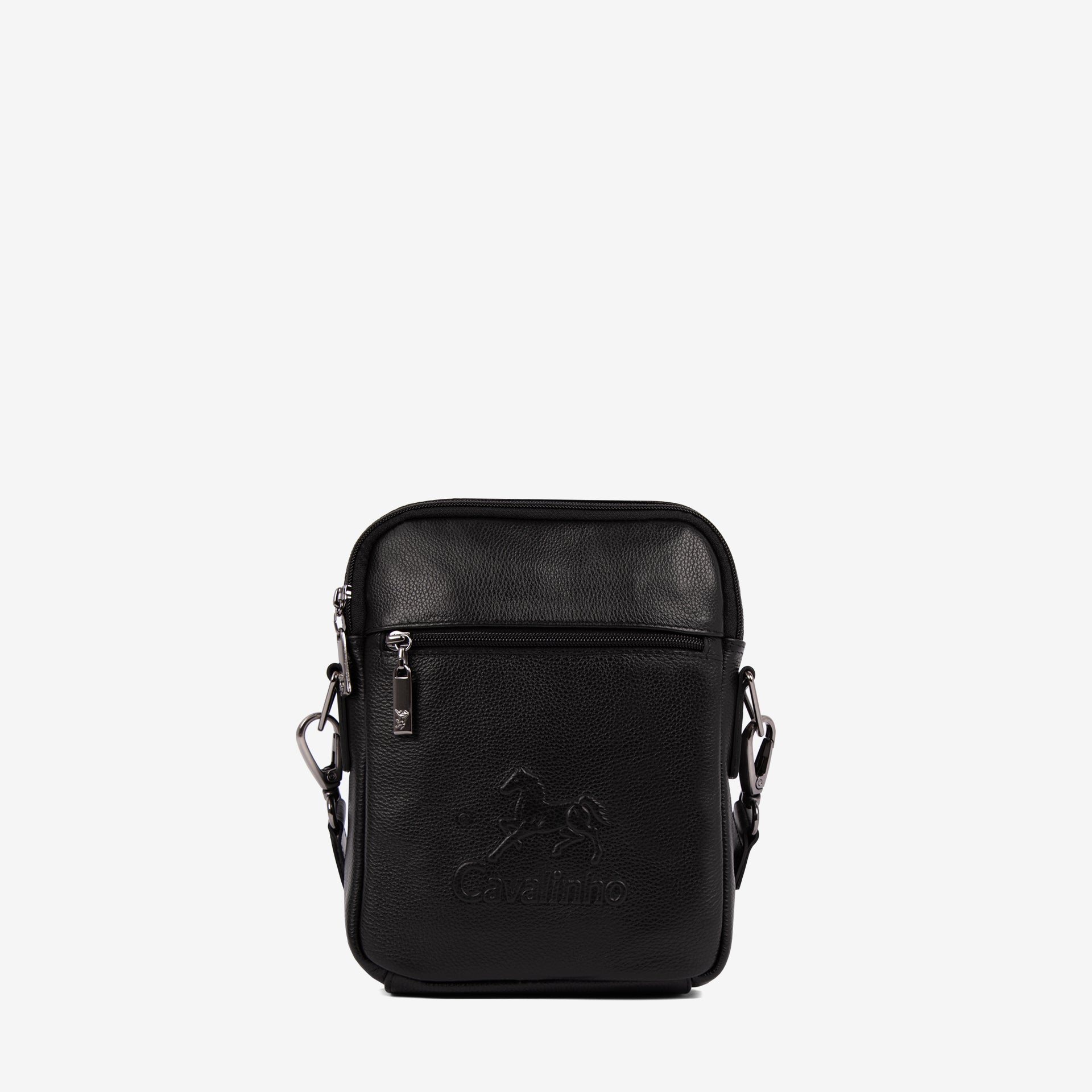 Cavalinho El Cavaleiro Black Leather Traveler Crossbody Bag SKU 18330484.01 #color_Black