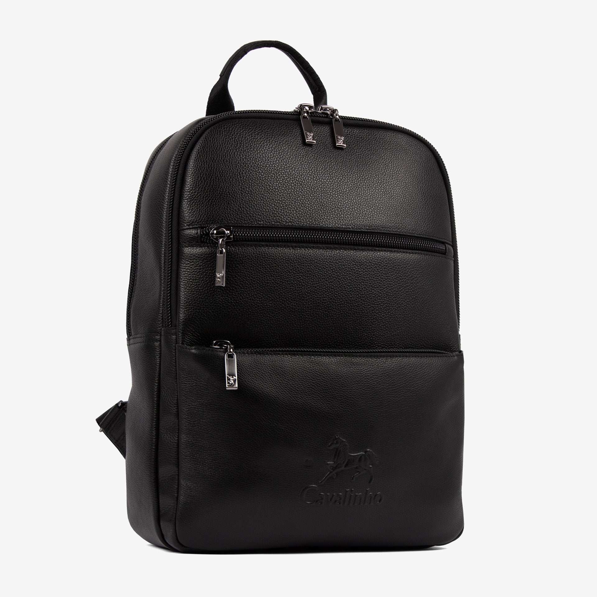 Cavalinho El Cavaleiro Large Black Leather Backpack SKU 18330539.01 #color_black