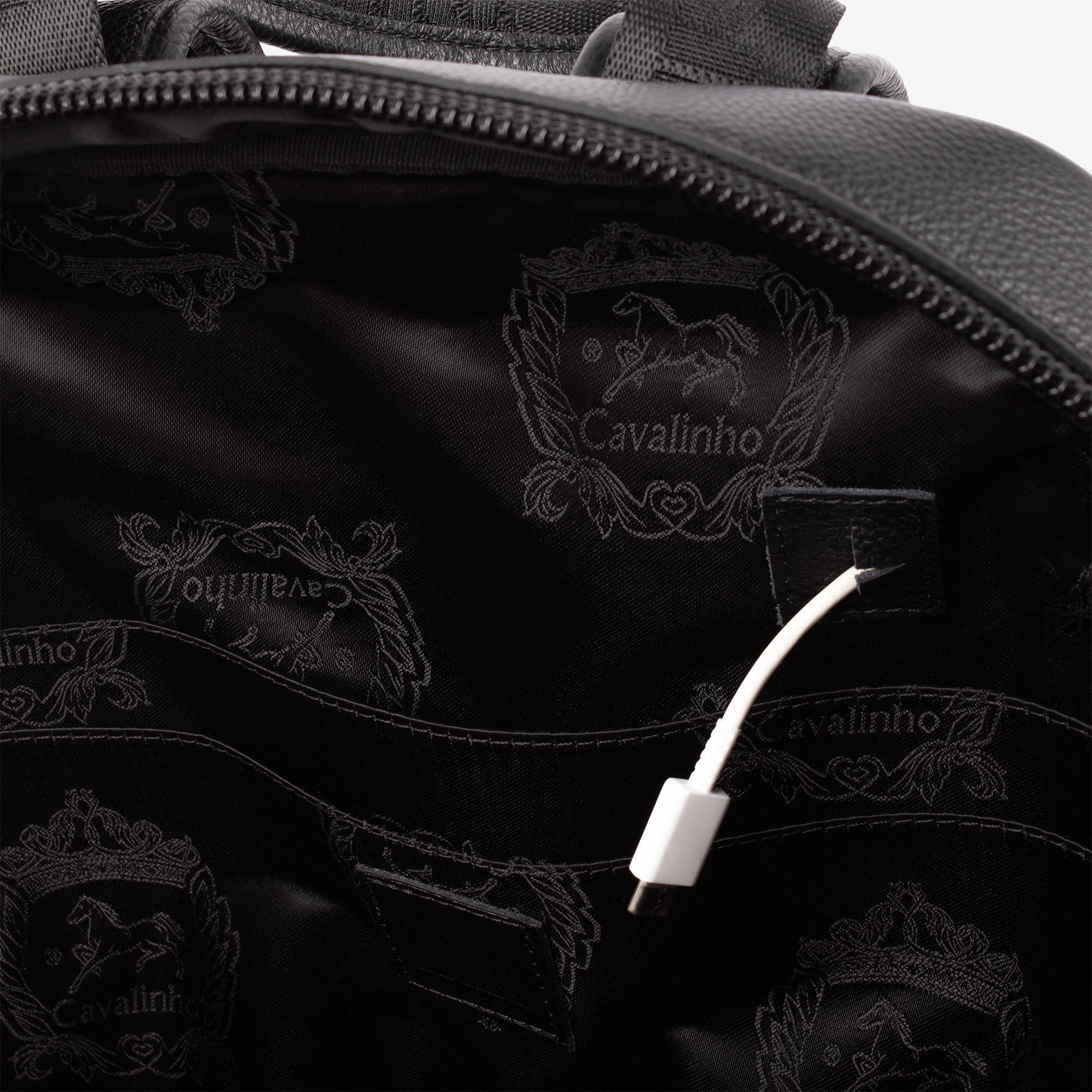 Cavalinho El Cavaleiro Large Black Leather Backpack SKU 18330539.01 #color_black