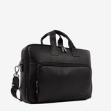 Cavalinho El Cavaleiro Black Leather Laptop Bag 16" SKU 18330608.01 #color_black