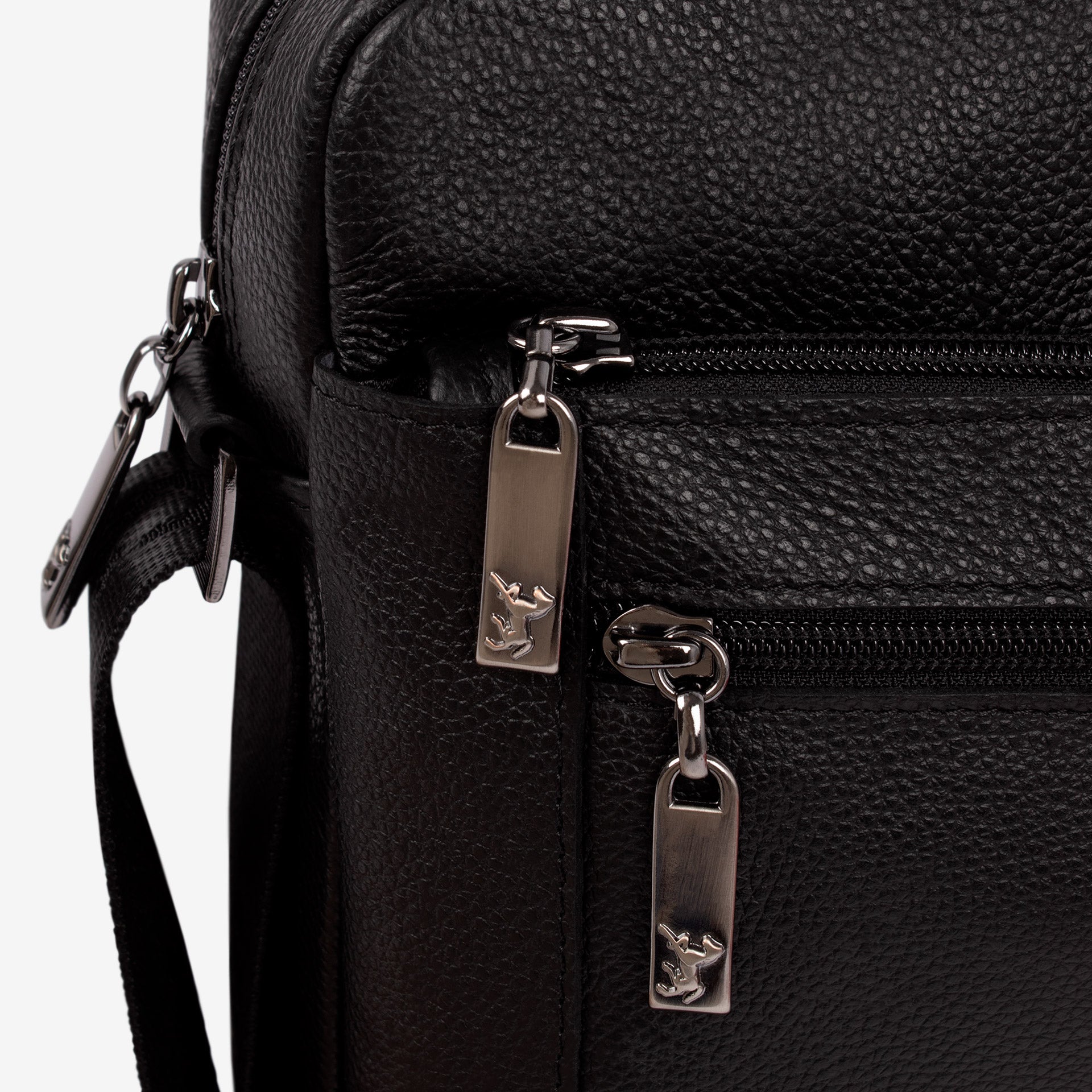Cavalinho El Cavaleiro Black Leather Traveler Crossbody Bag SKU 18330632.01 #color_black