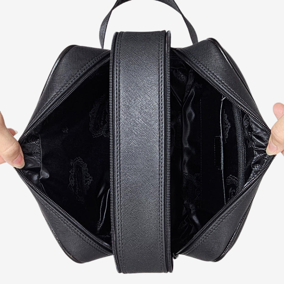 Cavalinho Club Toiletry Bag SKU 18360433.07 #color_Sand, black / Tan