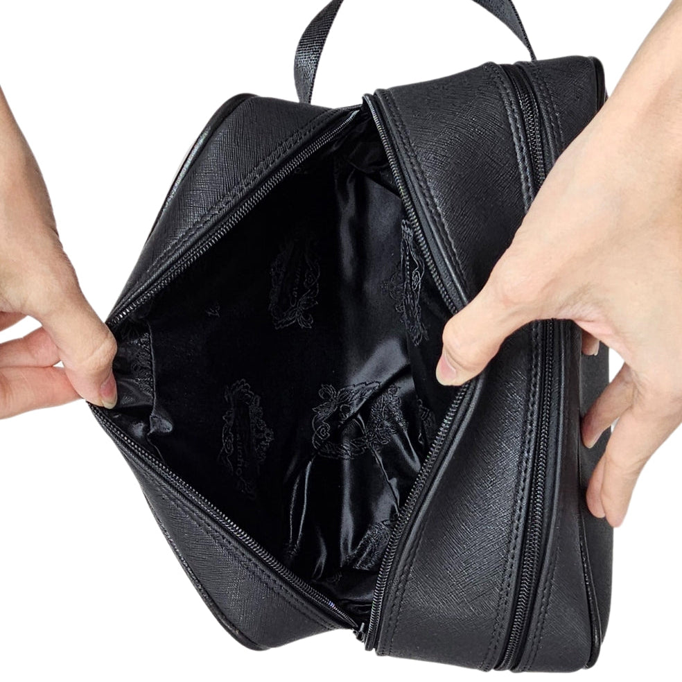 Cavalinho Club Toiletry Bag SKU 18360433.07 #color_Sand, black / Tan