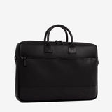 Cavalinho Club Black Leather and Canvas Laptop Bag for Men SKU 18360501.01 #color_Black