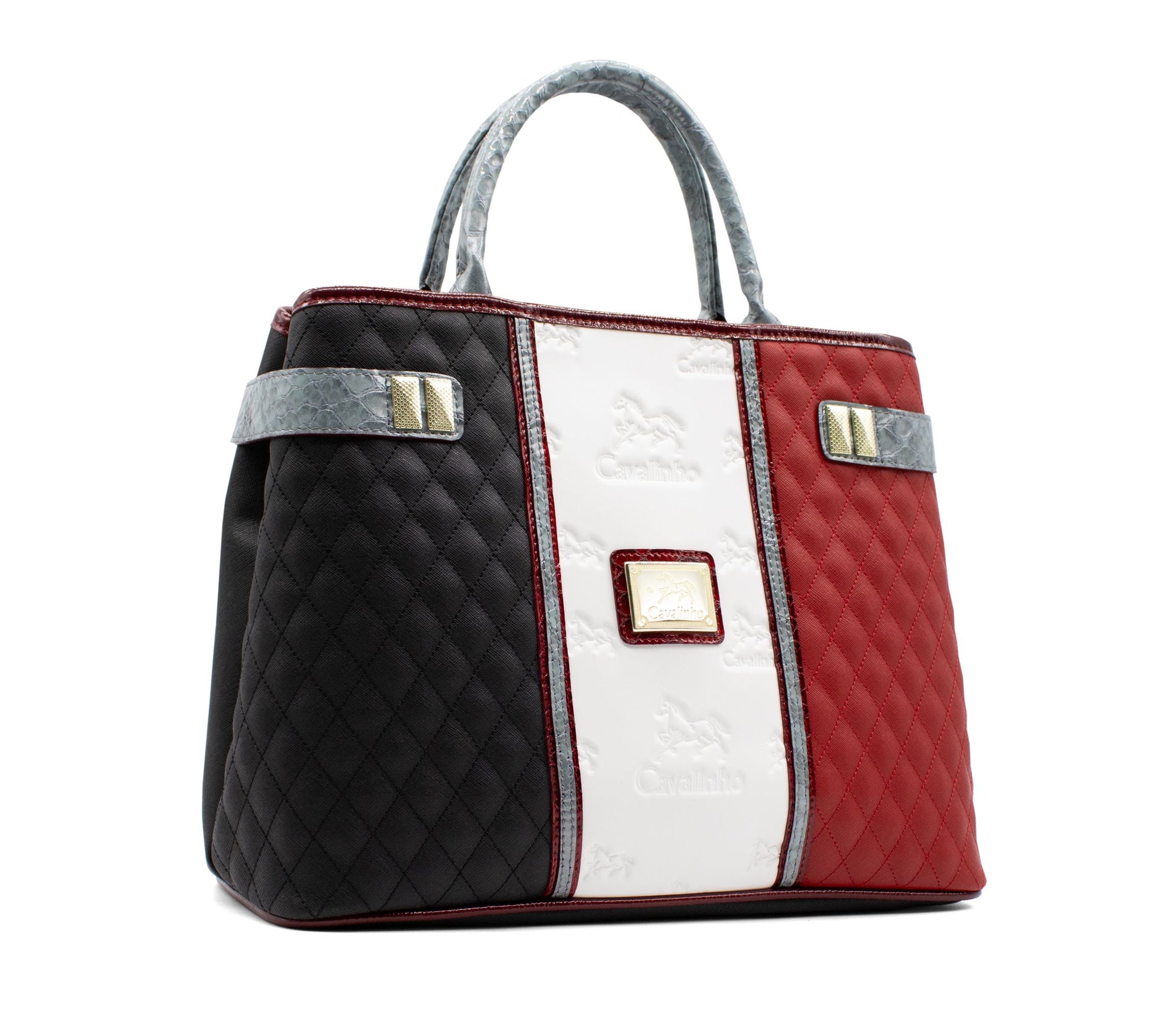Cavalinho Royal Handbag - Black / White / Red / Silver - 18390145.23_2