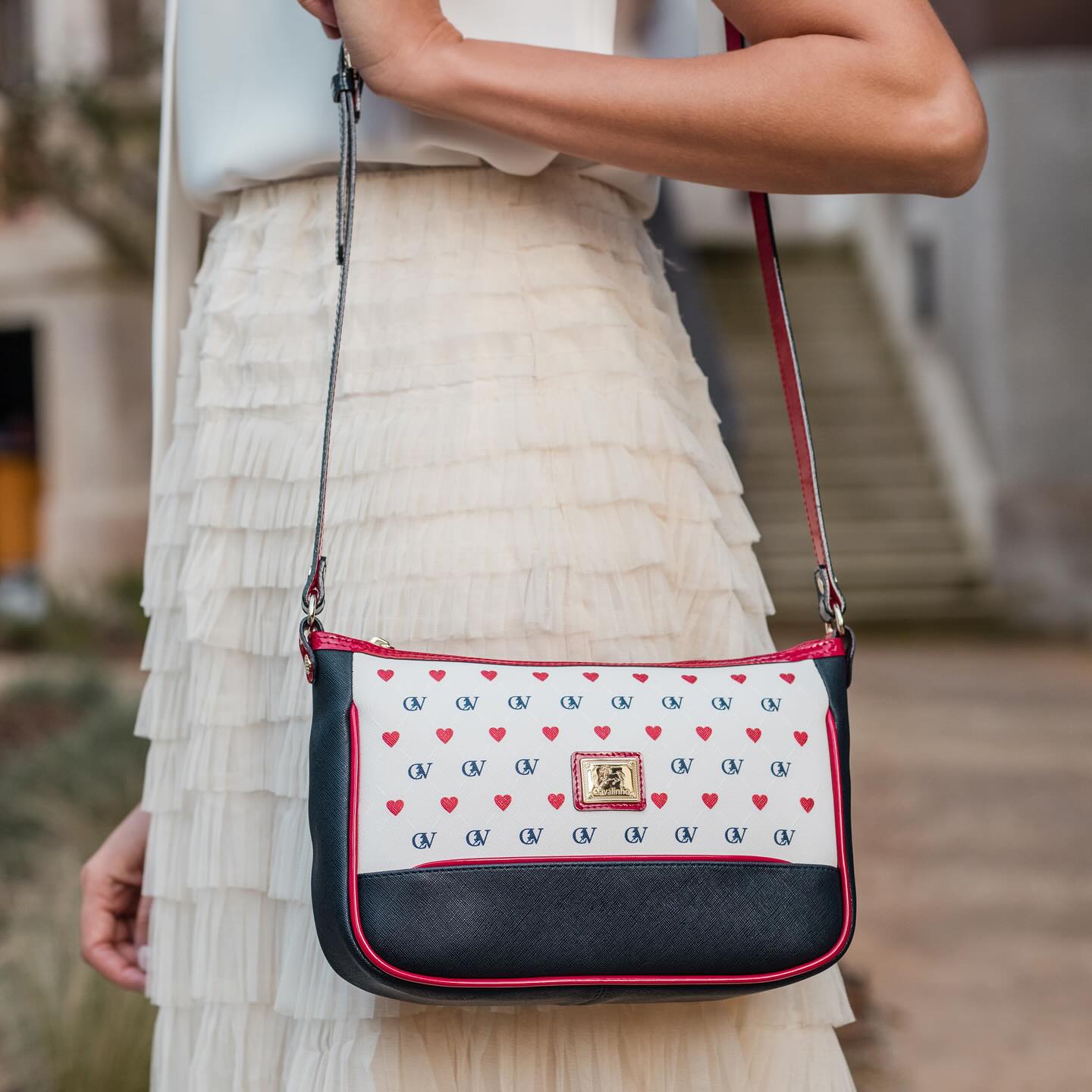#color_ Navy White Red | Cavalinho Love Yourself Crossbody Bag - Navy White Red - 18440473.22LifeStyle_2