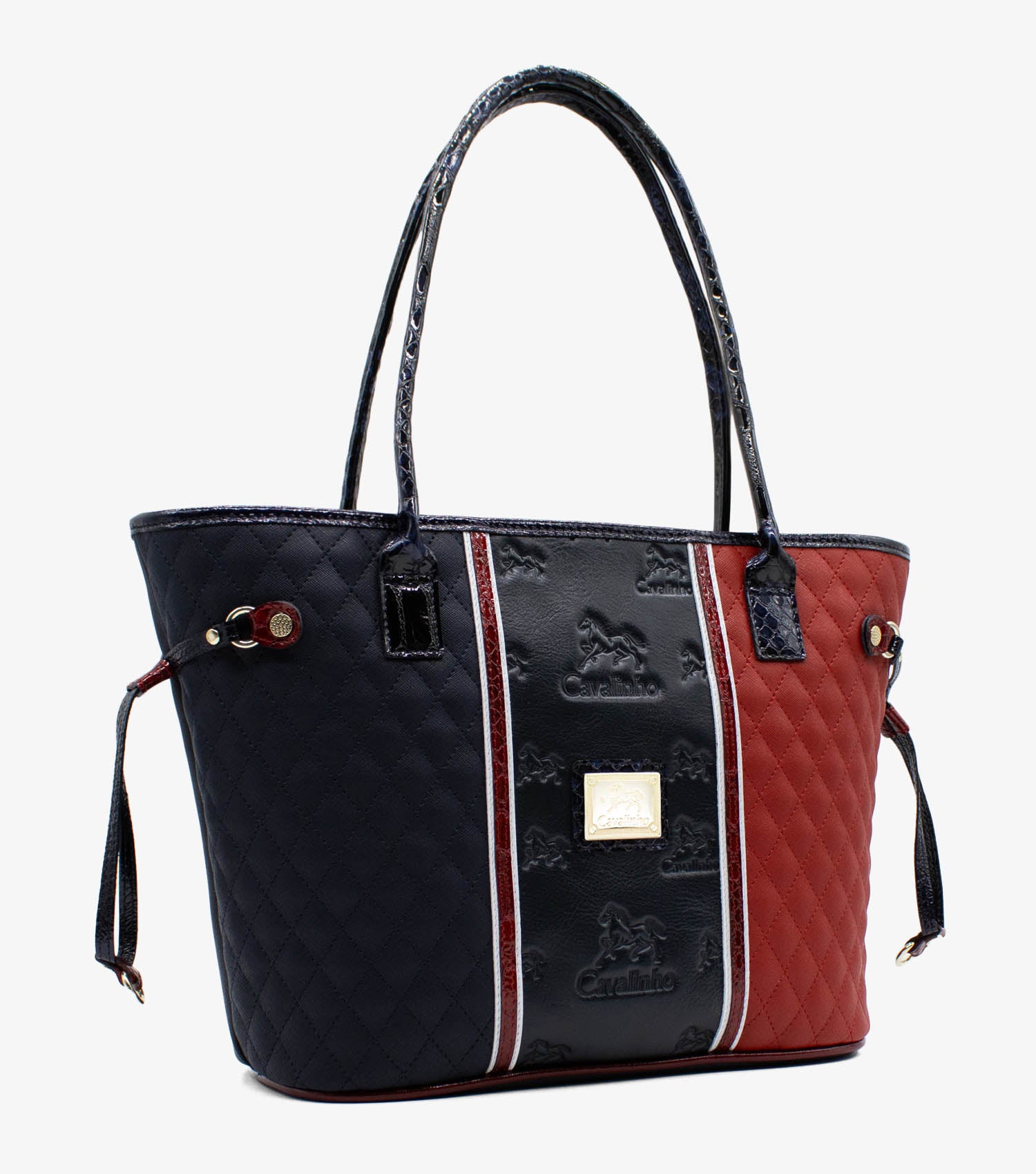 Cavalinho Prestige Shoulder Bag SKU 18450520 #color_Navy / White / Red