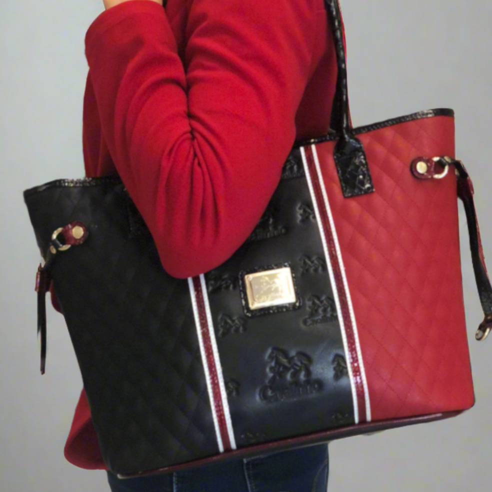 Cavalinho Prestige Shoulder Bag SKU 18450520 #color_Navy / White / Red