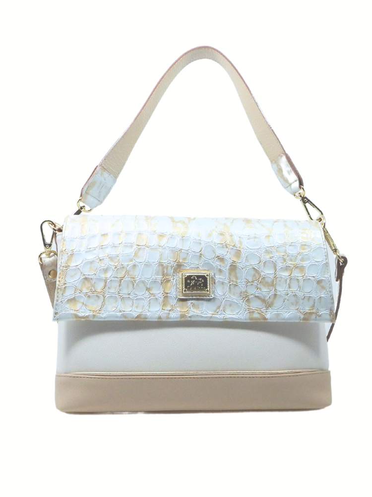 Cavalinho Muse Leather Handbag - SKU 18460509.31.99. | #color_Beige/White