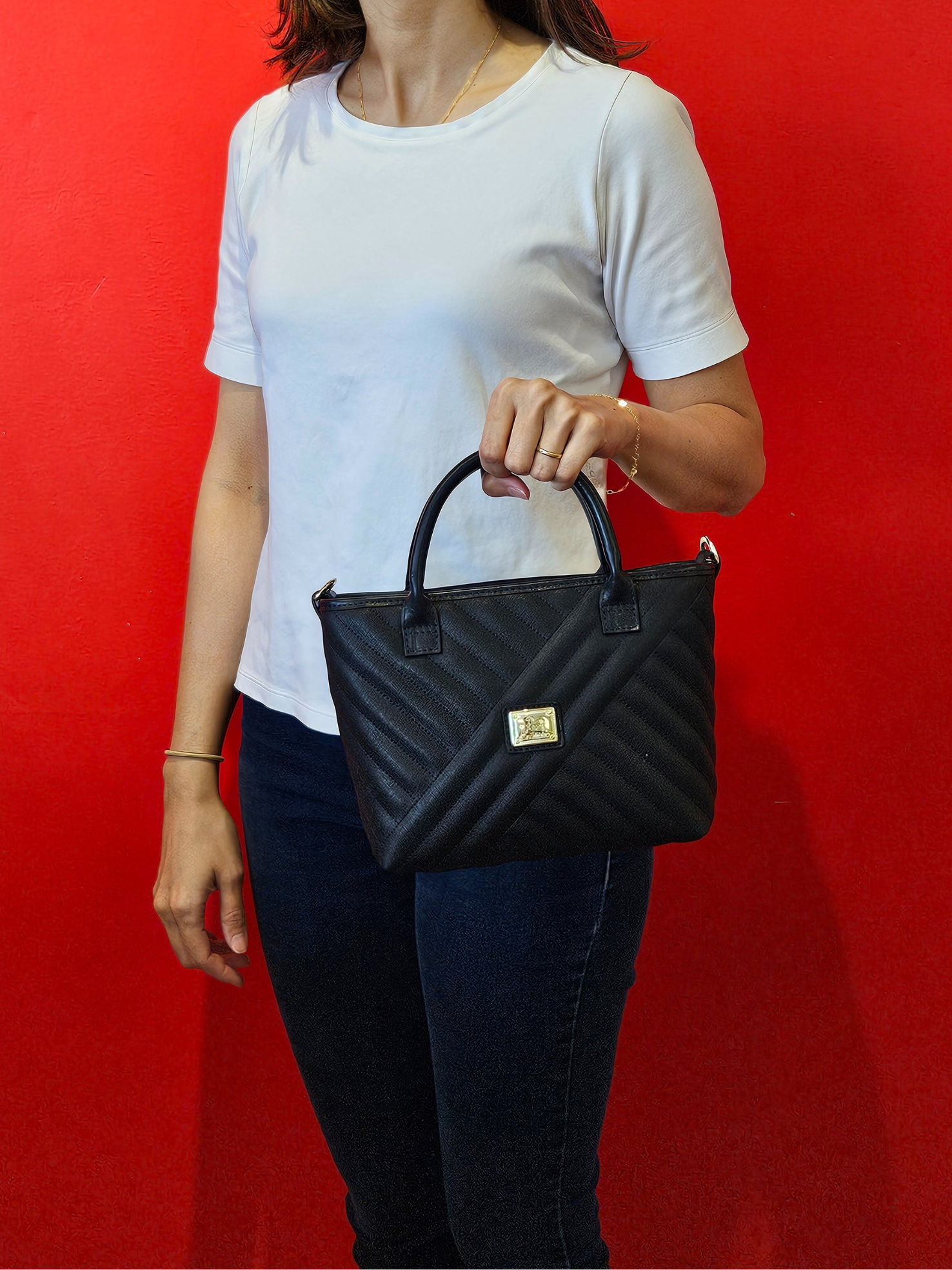 Cavalinho Charming Mini Handbag SKU 18470243 #color_Navy / Tan / Beige, black, navy
