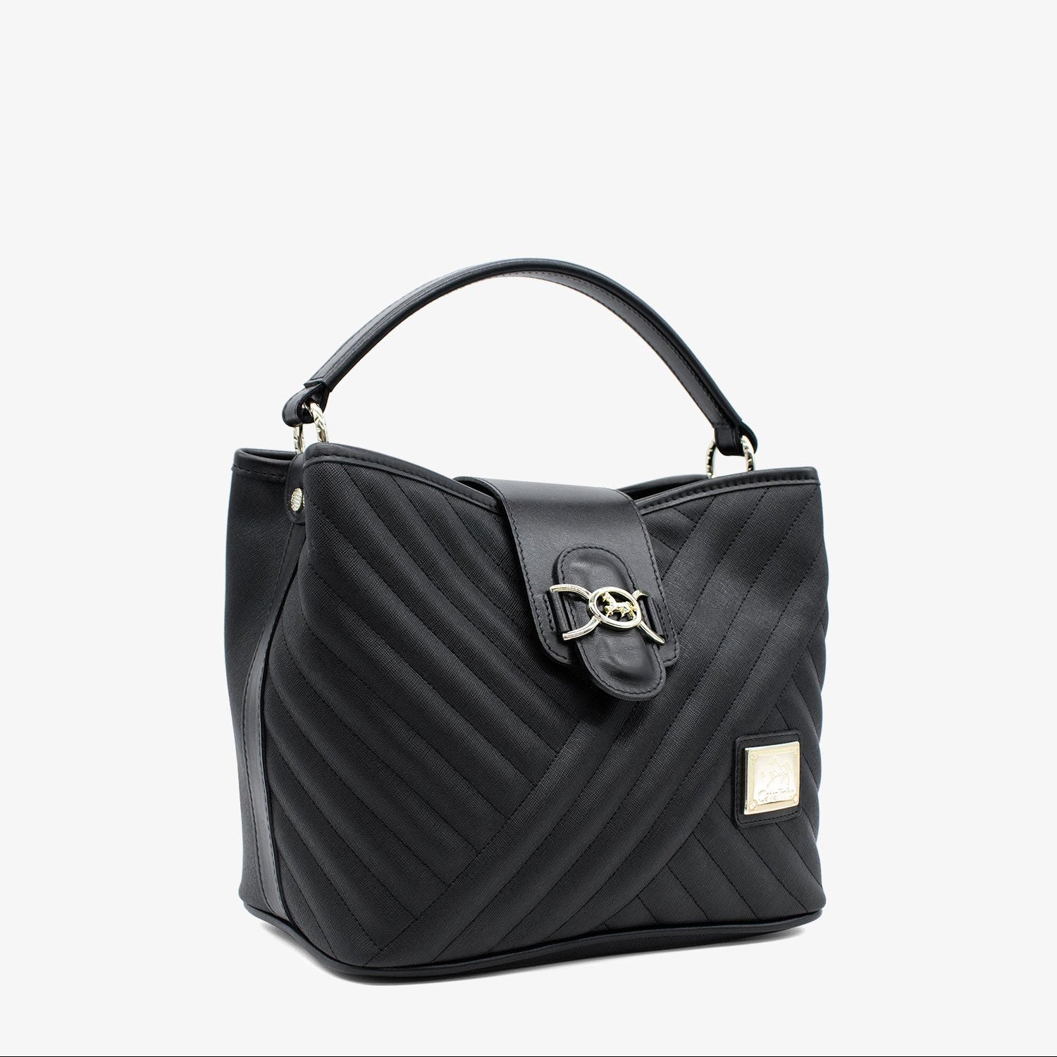 Cavalinho Charming Black Canvas Handbag SKU 18470429.01 #color_Black