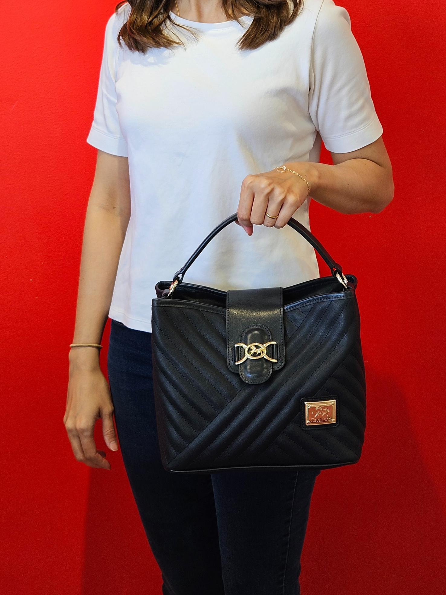 Cavalinho Charming Handbag SKU 18470429 #color_black, navy, Navy / Tan / Beige
