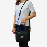 Cavalinho Charming Quilted Canvas Handbag SKU 18470507.03 #color_Navy