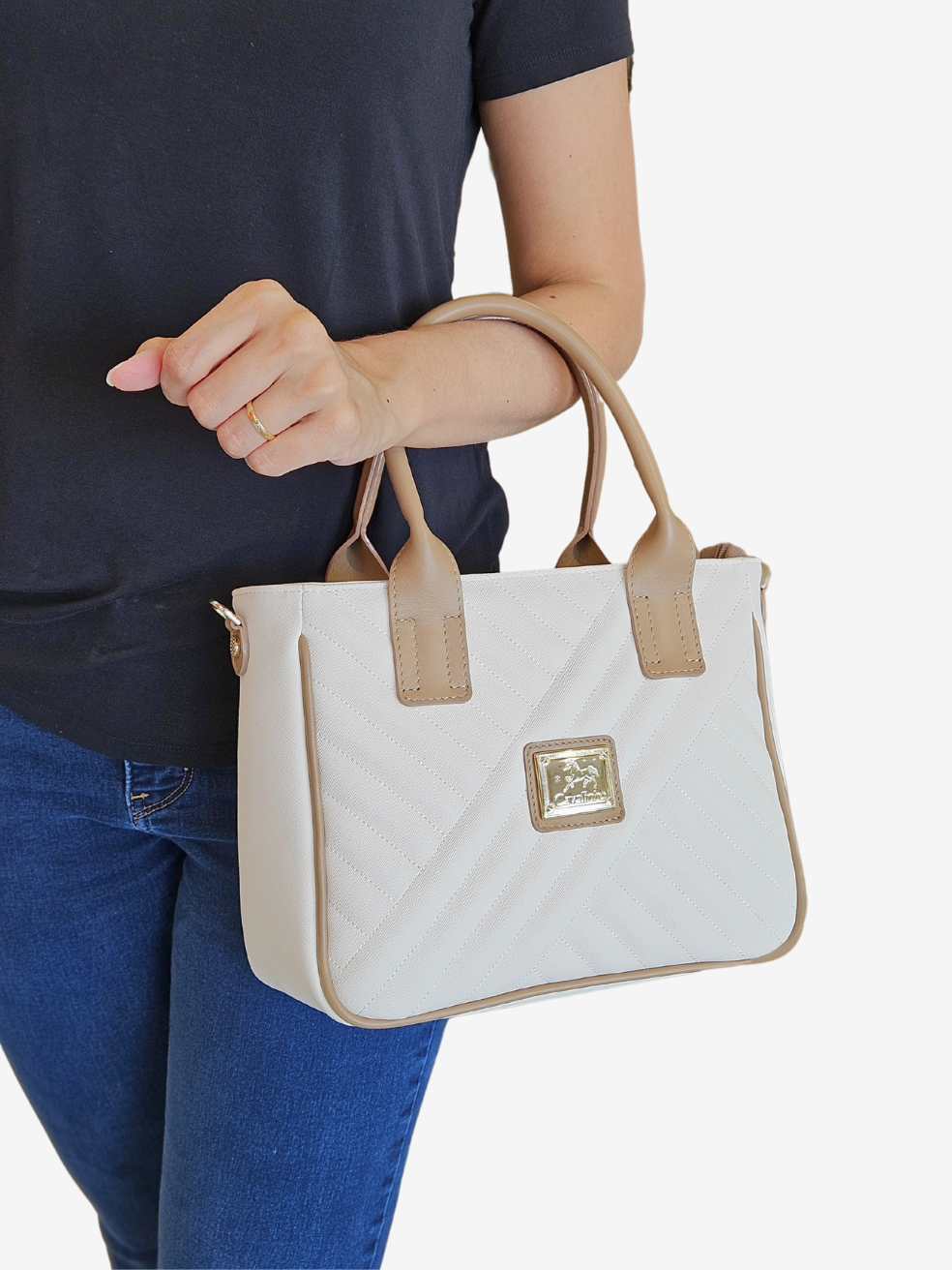 Cavalinho Charming Handbag SKU 18470507.38 #color_white / sand