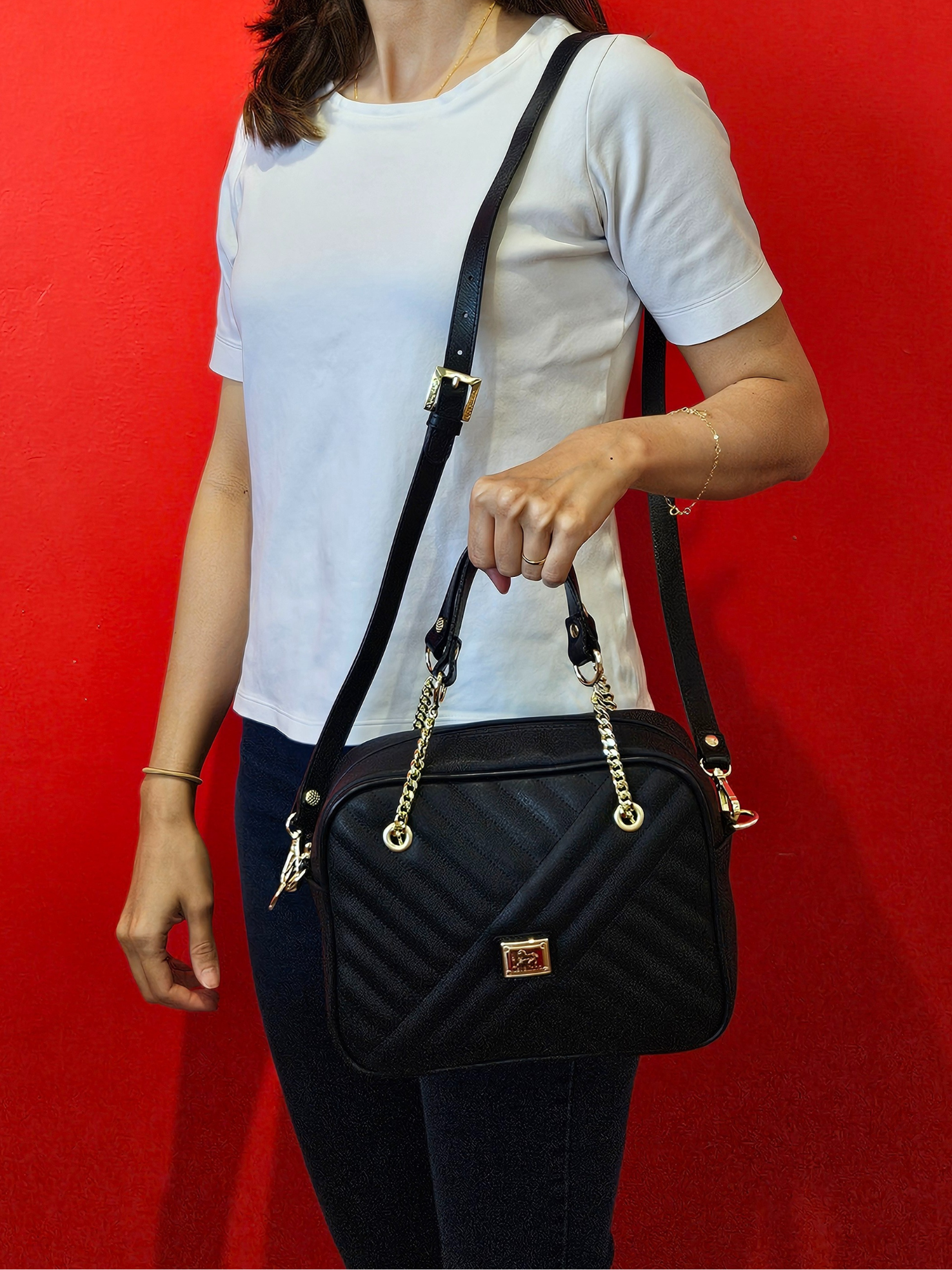 Cavalinho Charming Handbag SKU 18470512 #color_Navy, Black, Navy / Tan / Beige, white / sand