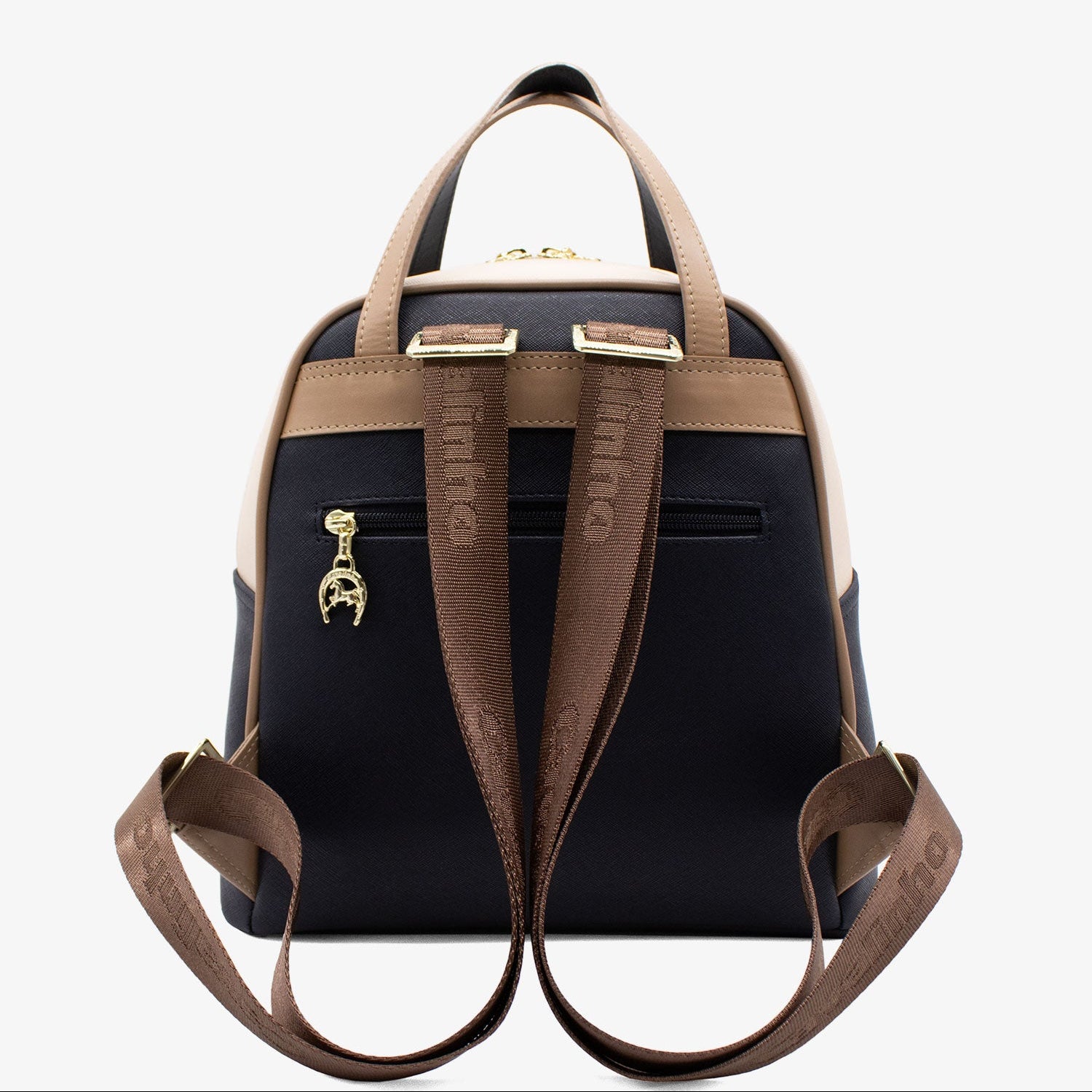 Cavalinho Charming Designer Backpack for Women SKU 18470519.22 #color_Navy / Tan / Beige