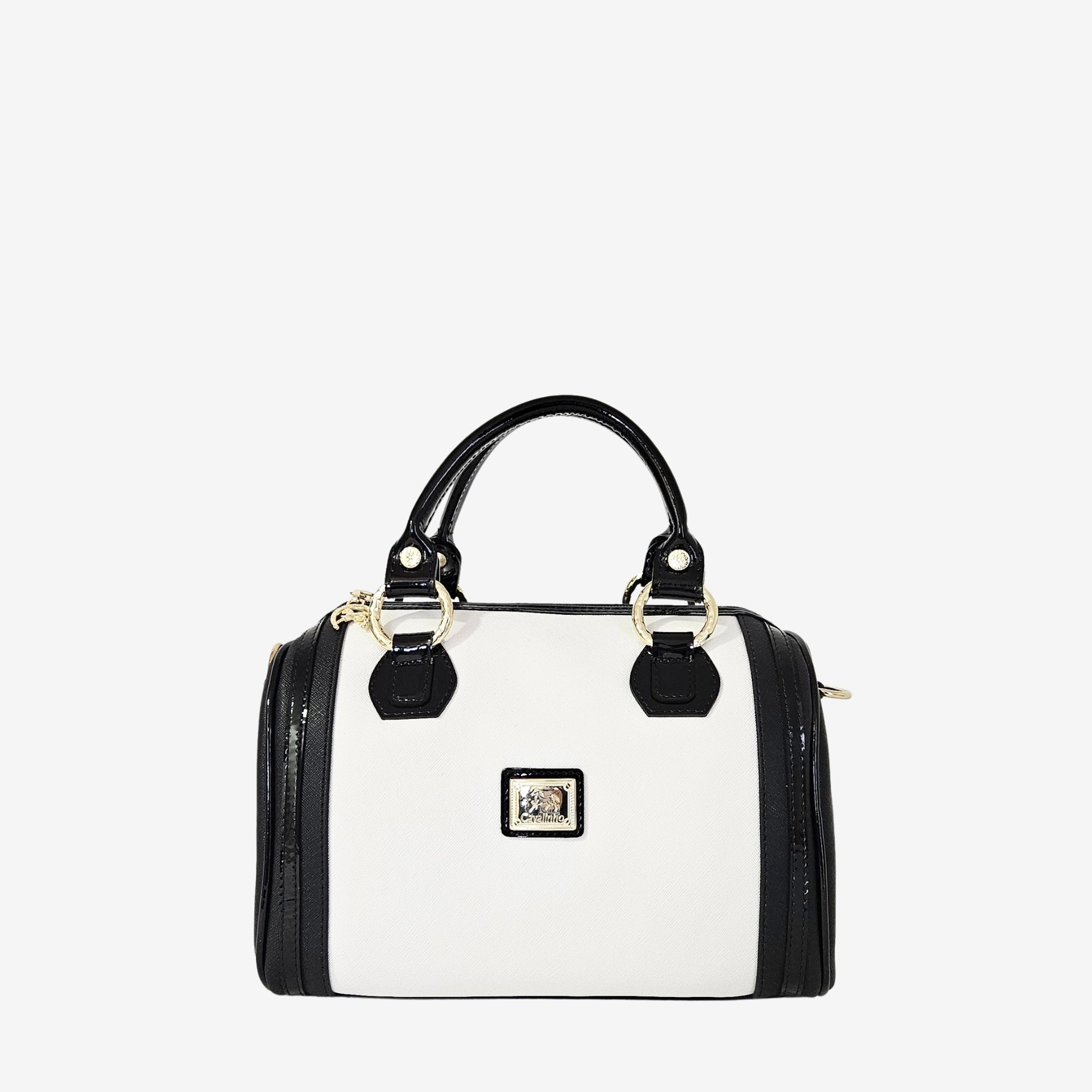 Cavalinho Allegro Barrel Handbag SKU 18480569.21 #color_Black / white