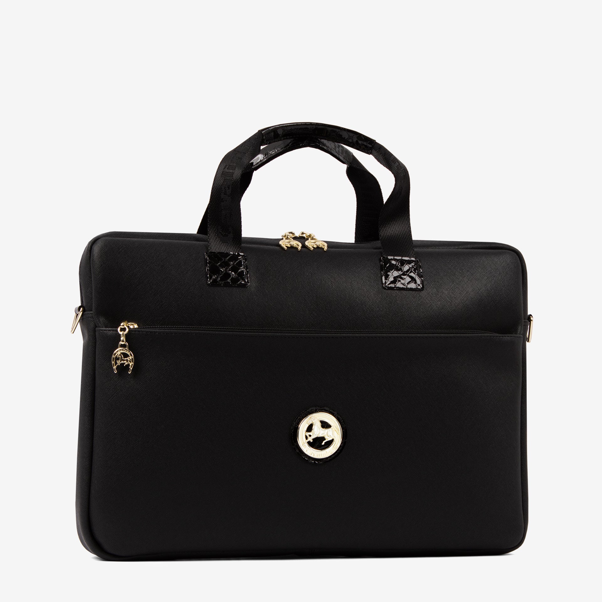 Cavalinho Cherry Blossom Black Laptop Bag 17" SKU 18810050.01 #color_Black
