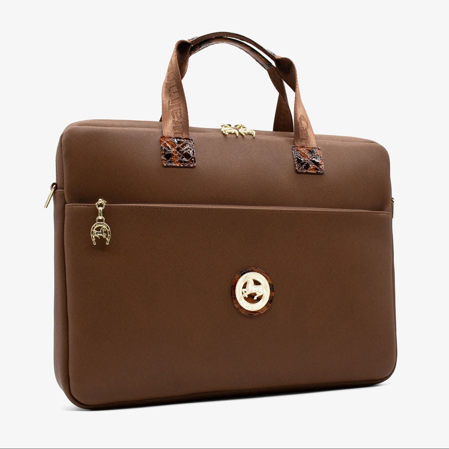 Cavalinho Cherry Blossom Brown Laptop Bag 17" SKU 18810050.13 #color_saddlebrown